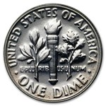 1957 Roosevelt Dime 50-Coin Roll Proof