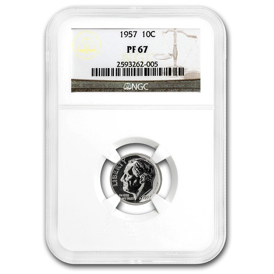 1957 Roosevelt Dime PF-67 NGC