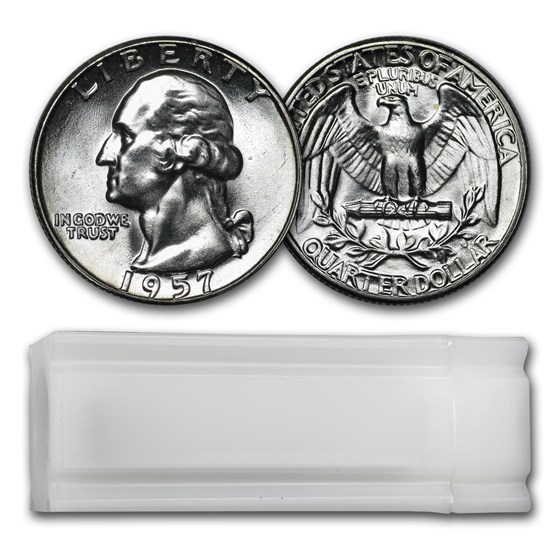 1957 Washington Quarter 40-Coin Roll BU 1957 Washington Quarter 40-Coin Roll BU