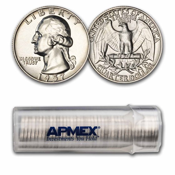 1957 Washington Quarter 40-Coin Roll Proof 1957 Washington Quarter 40-Coin Roll Proof