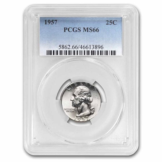 1957 Washington Quarter MS-66 PCGS 1957 Washington Quarter MS-66 PCGS