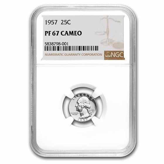 1957 Washington Quarter PF-67 CAM NGC 1957 Washington Quarter PF-67 CAM NGC