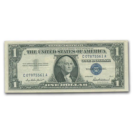 1957s $1.00 Silver Certificate AU 1957s $1.00 Silver Certificate AU