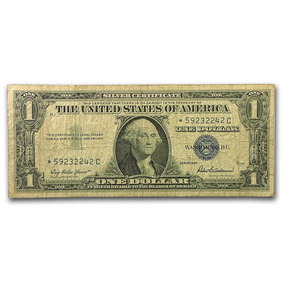 1957s* $1.00 Silver Certificate Cull/Good (Star Note)