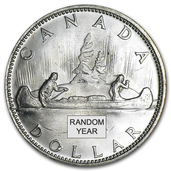 1958-1967 Canada Silver Dollar AU (ASW .60)