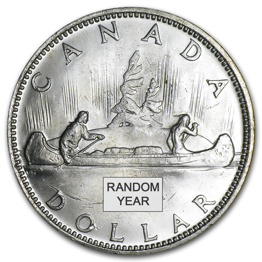 1958-1967 Canada Silver Dollar AU (ASW .60)