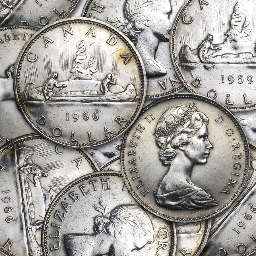 1958-1967 Canada Silver Dollar Avg Circ (ASW .60)