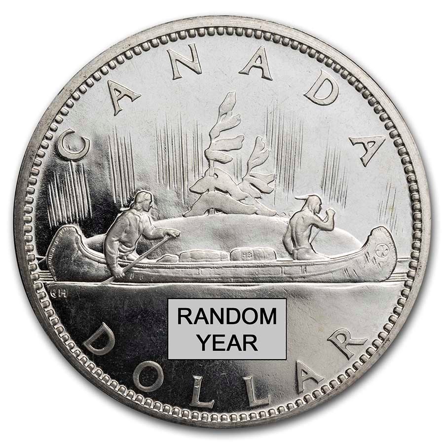 1958-1967 Canada Silver Dollar BU (.800 Fine)