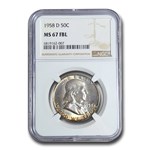 1958-D Franklin Half Dollar MS-67 NGC (FBL)