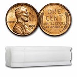 1958-D Lincoln Cent 50-Coin Roll Avg Circ
