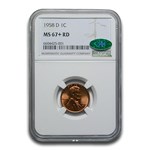 1958-D Lincoln Cent MS-67+ NGC CAC (Red)