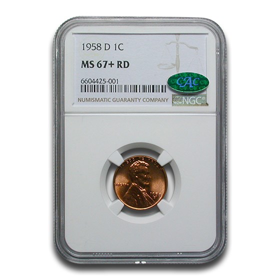 1958-D Lincoln Cent MS-67+ NGC CAC (Red) 1958-D Lincoln Cent MS-67+ NGC CAC (Red)