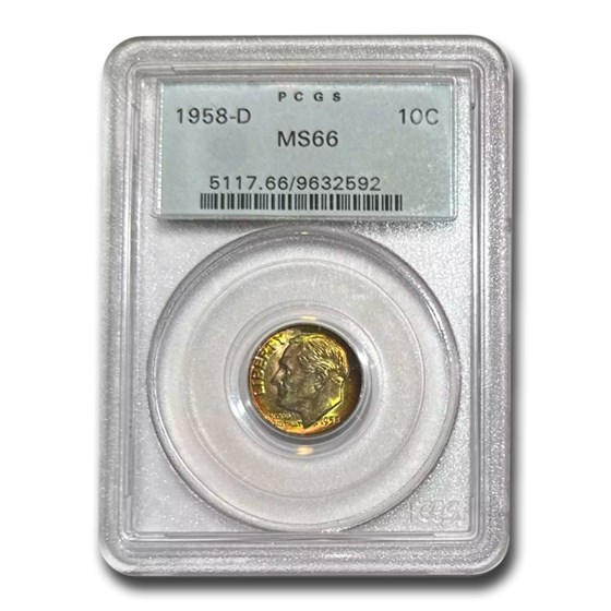 1958-D Roosevelt Dime MS-66 PCGS 1958-D Roosevelt Dime MS-66 PCGS