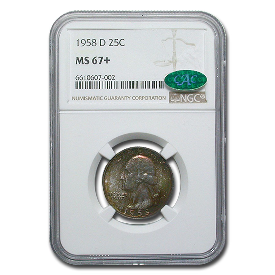 1958-D Washington Quarter MS-67+ NGC CAC