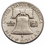 1958 Franklin Half Dollar 20-Coin Roll Avg Circ