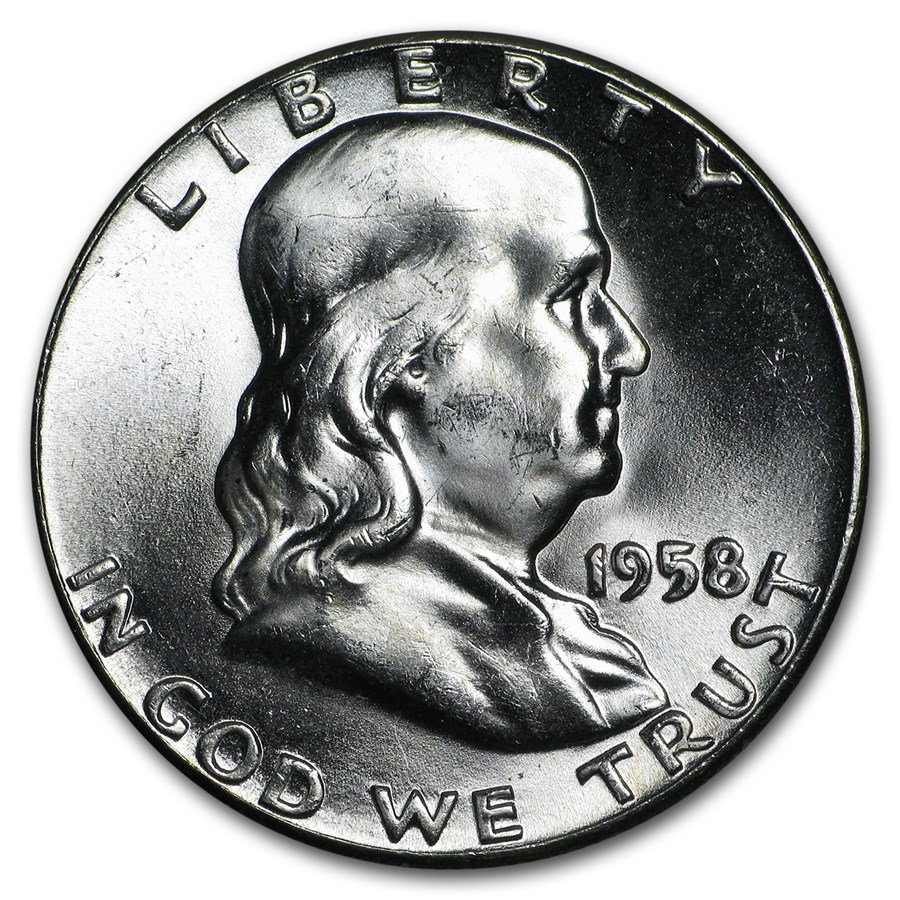 1958 Franklin Half Dollar BU