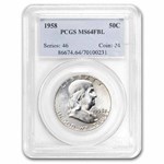 1958 Franklin Half Dollar MS-64 PCGS (FBL)