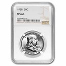 1958 Franklin Half Dollar MS-65 NGC