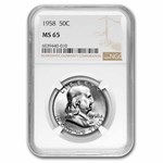 1958 Franklin Half Dollar MS-65 NGC