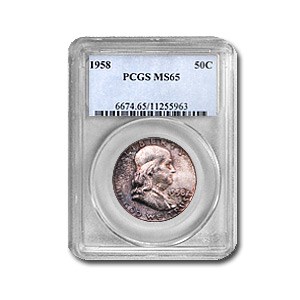 1958 Franklin Half Dollar MS-65 PCGS (Toned) 1958 Franklin Half Dollar MS-65 PCGS (Toned)