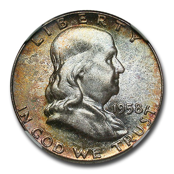 1958 Franklin Half Dollar MS-67 NGC 1958 Franklin Half Dollar MS-67 NGC