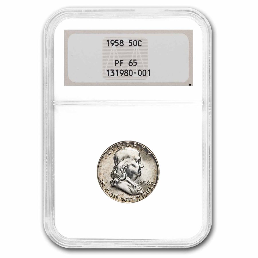1958 Franklin Half Dollar PF-65 NGC