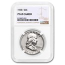 1958 Franklin Half Dollar PF-67 Cameo NGC