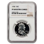 1958 Franklin Half Dollar PF-68 UCAM NGC