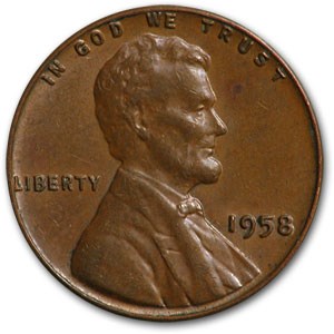 1958 Lincoln Cent Fine+ 1958 Lincoln Cent Fine+