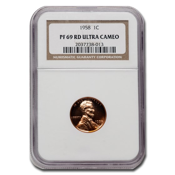 1958 Lincoln Cent PF-69 UCAM NGC (Red) 1958 Lincoln Cent PF-69 UCAM NGC (Red)