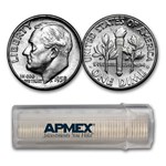 1958 Roosevelt Dime 50-Coin Roll BU