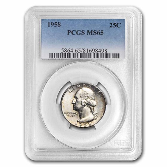 1958 Washington Quarter MS-65 PCGS 1958 Washington Quarter MS-65 PCGS