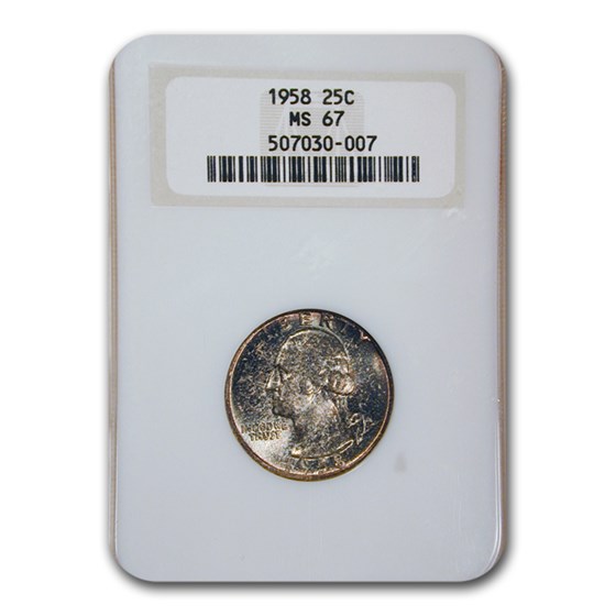 1958 Washington Quarter MS-67 NGC 1958 Washington Quarter MS-67 NGC