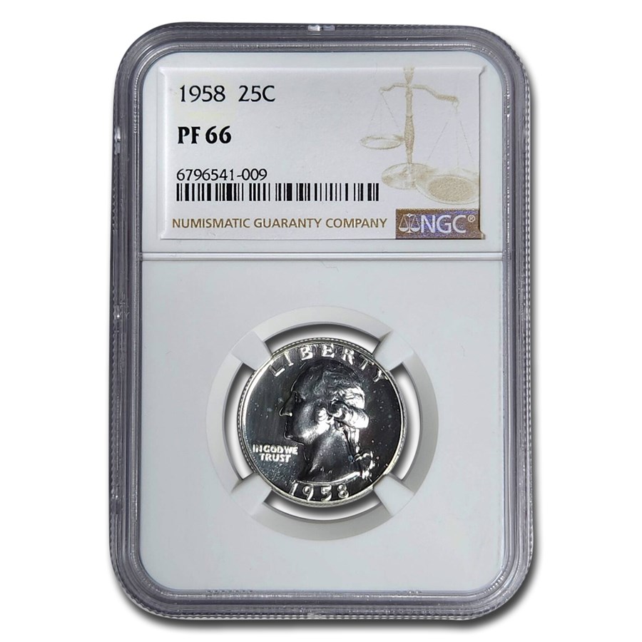 1958 Washington Quarter PF-66 NGC