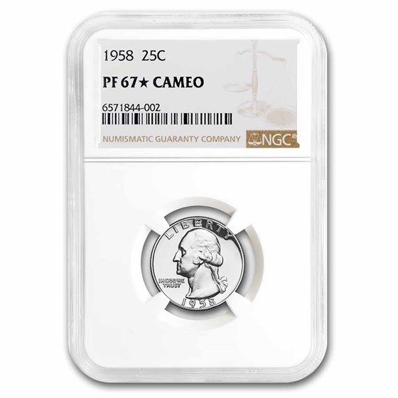 1958 Washington Quarter PF-67* CAM NGC 1958 Washington Quarter PF-67* CAM NGC