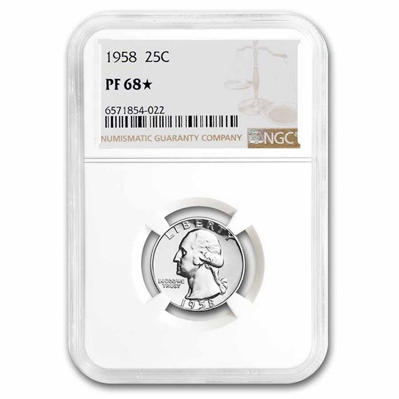 1958 Washington Quarter PF-68* NGC 1958 Washington Quarter PF-68* NGC