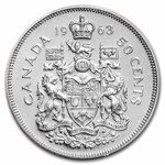 1959-1967 Canada Silver 50 Cents BU/Prooflike (Sealed)