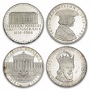 1959-1973 Austria Silver 50 Schilling Commemoratives Proof