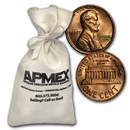 1959-1982 Copper Lincoln Memorial Cent 5,000 Bag BU (RED)($50 FV)