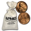 1959-1982 Copper Lincoln Memorial Cent 5,000 Bag BU (RED)($50 FV)
