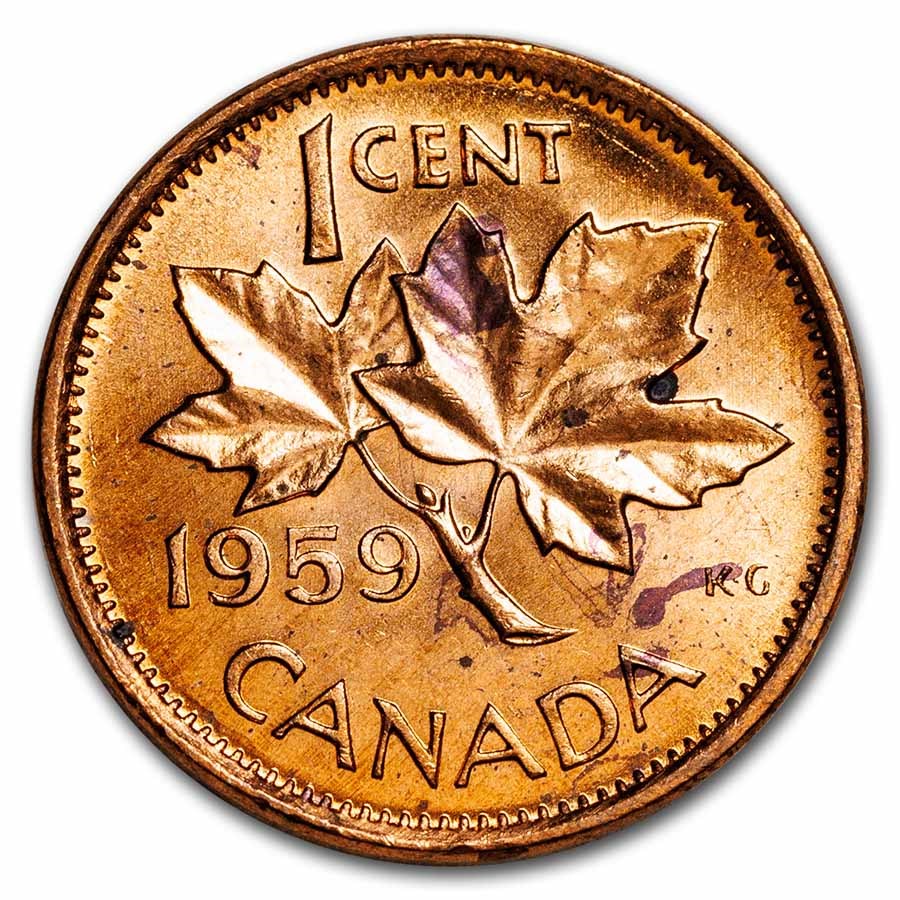 1959 Canada Copper Cent BU/Prooflike