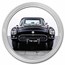 1959 Corvette 2 x 1 oz Silver Round & Die Cast Car Set - Black