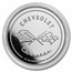 1959 Corvette 2 x 1 oz Silver Round & Die Cast Car Set - Red