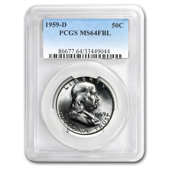 1959-D Franklin Half Dollar MS-64 PCGS (FBL) 1959-D Franklin Half Dollar MS-64 PCGS (FBL)