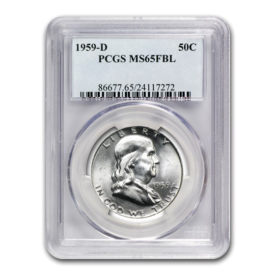 1959-D Franklin Half Dollar MS-65 PCGS (FBL) 1959-D Franklin Half Dollar MS-65 PCGS (FBL)