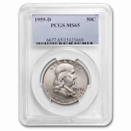 1959-D Franklin Half Dollar MS-65 PCGS