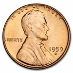 1959-D Lincoln Cent 50-Coin Roll BU
