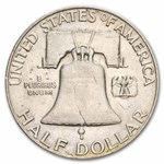 1959 Franklin Half Dollar 20-Coin Roll Avg Circ