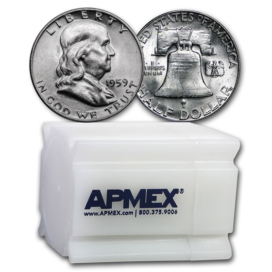 1959 Franklin Half Dollar 20-Coin Roll BU 1959 Franklin Half Dollar 20-Coin Roll BU