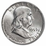 1959 Franklin Half Dollar MS-64 NGC (FBL)